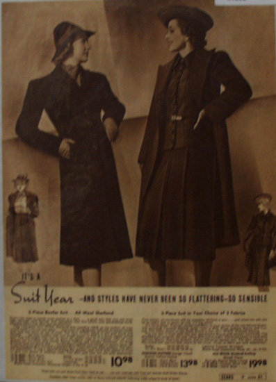 Sears Womens Suit Year 1938 Ad