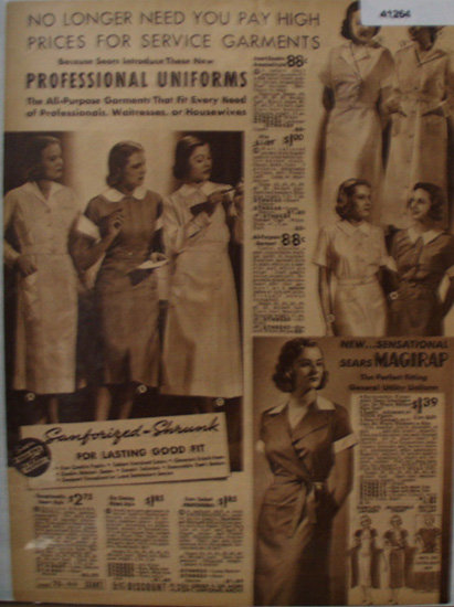 Sears Womens Professional Uniforms 1938 Ad