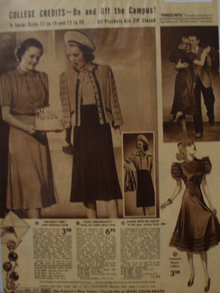 Sears Junior Women Dresses 1938 Ad