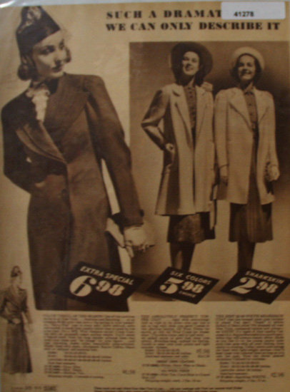Sears Womens Coats 1938 Ad