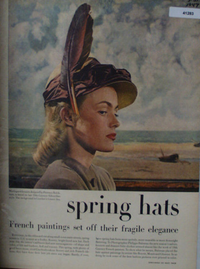 Spring Hats With Background Scenes 1947 Pictures