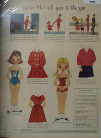 Betsy McCall Goes To the Zoo 1957 Ad