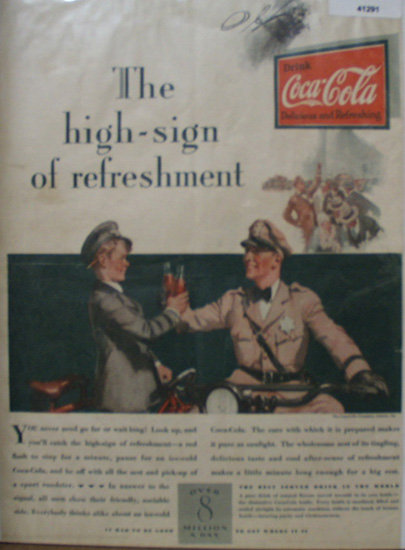 Coca Cola High Sign 1929 Ad