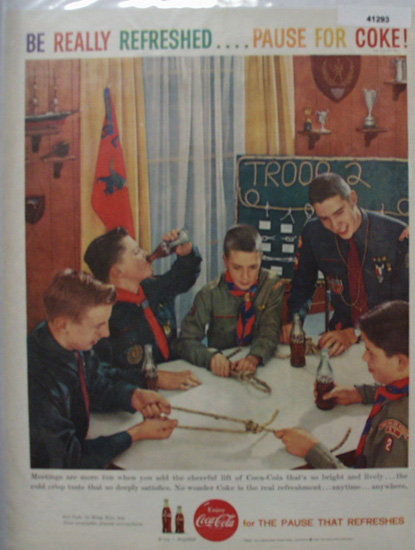 Coca Cola Boy Scout Meeting 1959 Ad
