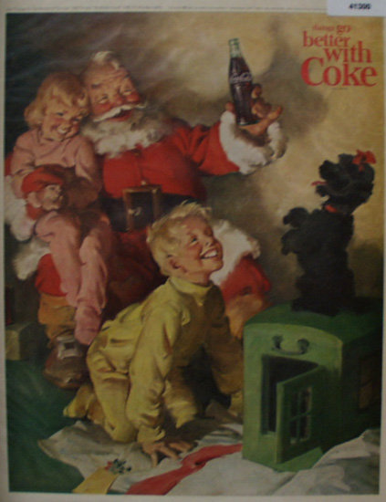 Coca Cola Christmas Scene 1964 Ad