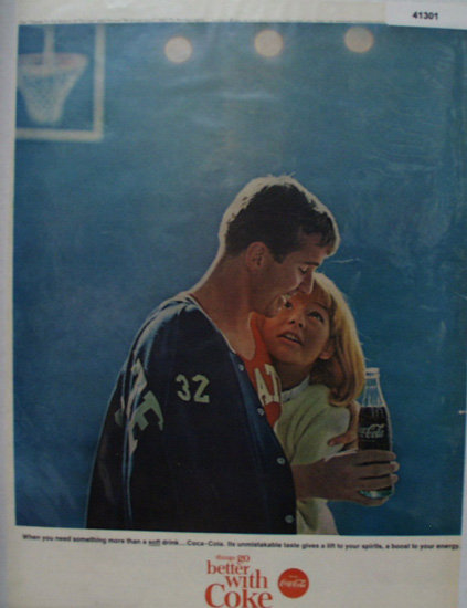 Coca Cola Basketball Player 1965 Ad