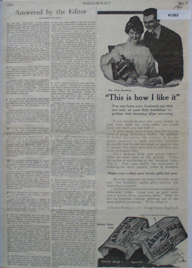 Arbuckles Coffee 1915 Ad