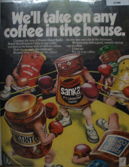 Freeze Dried Sanka Coffee 1972 Ad