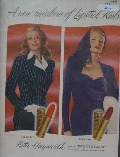 Max Factor Hollywood Lipstick 1947 Ad