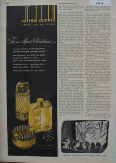 Alfred Dunhill Toiletries For Men 1948 Ad