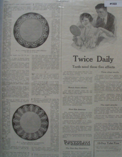President Tooth Paste Tube 1921 Ad