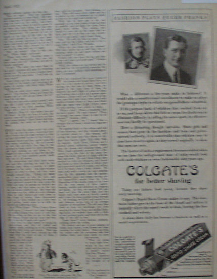 Colgate Rapid Shave Cream 1925 Ad