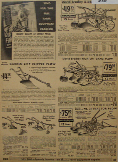 Sears Farm Related Plows 1935 Ad