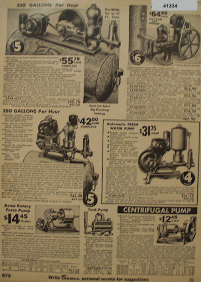 Sears Farm Related Water Pumps 1936 Ad