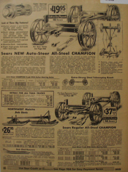Sears Farm Related Trucks And Bob Sleds 1935 Ad