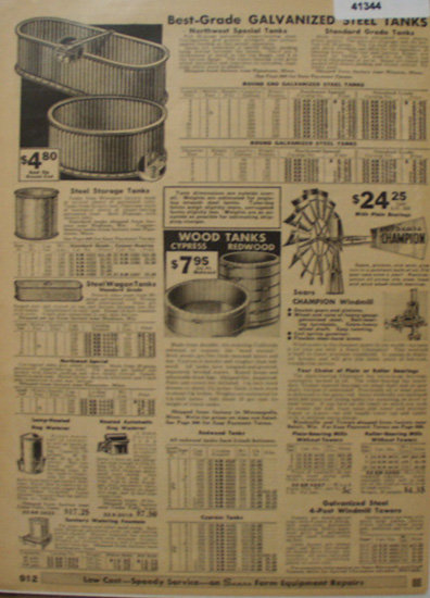 Sears Steel Tanks And Windmill 1935 Ad