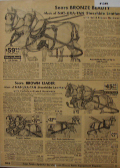 Sears Farm Related Horse Harness 1935 Ad