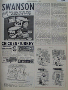 Swanson Boned Chicken And Turkey 1949 Ad