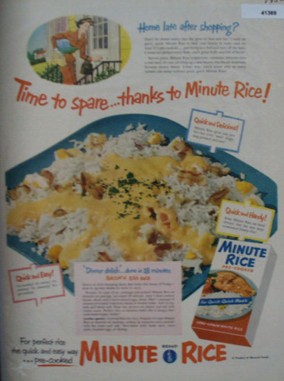 Minute Rice From General Foods 1952 Ad
