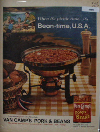 Van Camps Pork And Beans 1957 Ad