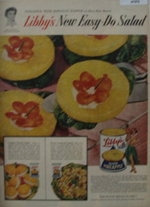 Libbys Sliced Pineapple 1956 Ad