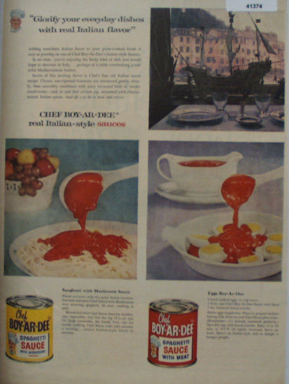 Chef Boy Ar Dee Sauces 1956 Ad