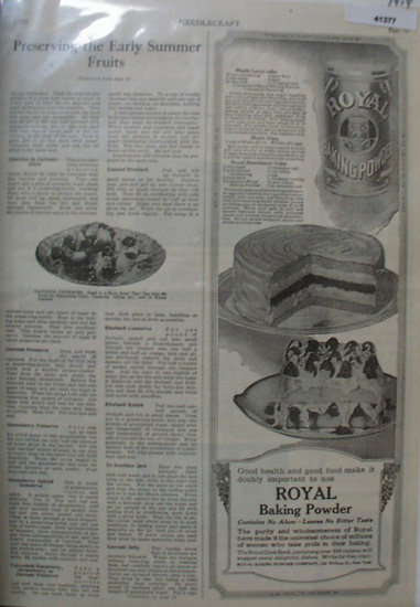 Royal Baking Powder 1919 Ad