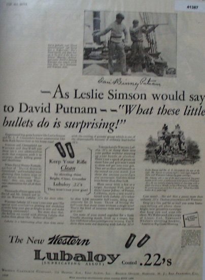 Western Lubaloy Cartridge 1929 Ad.