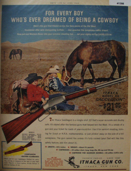 Ithaca Gun Co. Saddle gun 1962 Ad