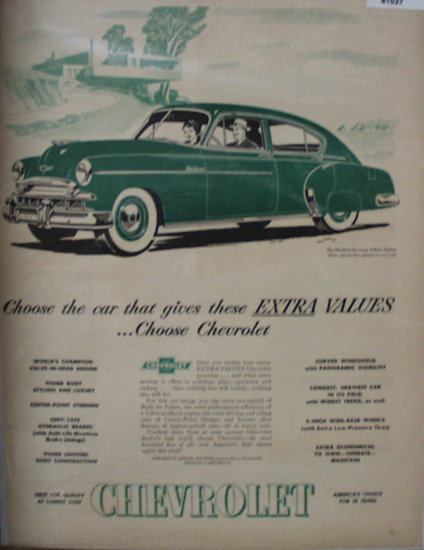 Chevrolet Motor Division 1949 Ad
