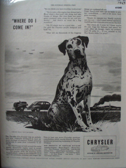 Chrysler Division of Chrysler Corporation 1943 Ad