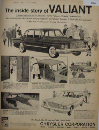 Chrysler Corporation Valiant 1960 Ad