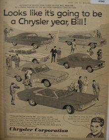 Chrysler Corporation Bill Weaver Preview 1961 Ad