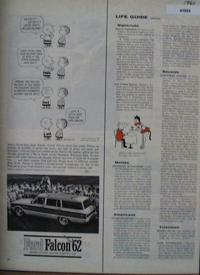 Ford Falcon Car 1961 Ad