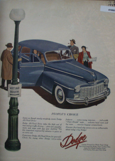 Dodge With Fluid Drive 1948 Ad