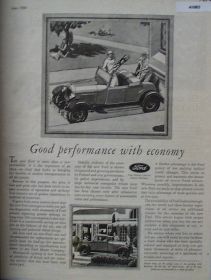 Ford Motor Company 1929 Ad