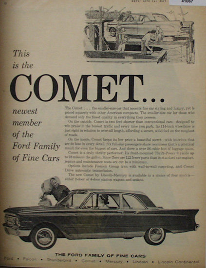 Ford Motor Company Comet 1960 Ad