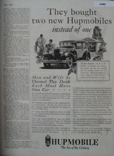 Hupmobile Cars 1928 Ad