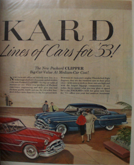 Packard Clipper Car 1953 Ad