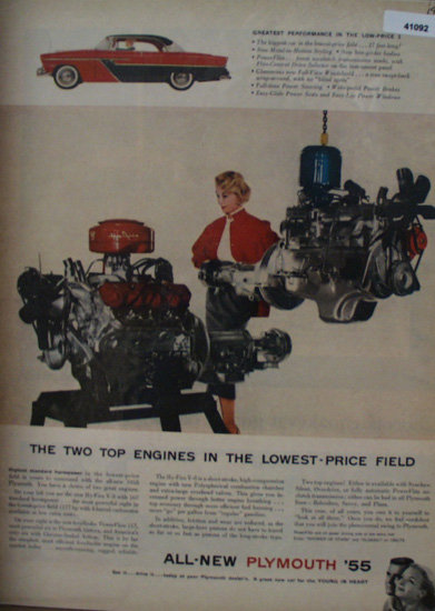 Plymouth 55 All New 1955 Ad.