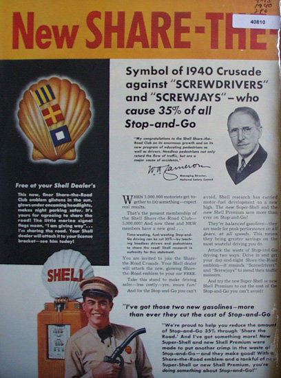Shell Gasoline 1940 Ad