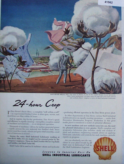 Shell Industrial Lubricants 1947 Ad Dan River