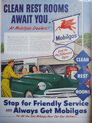 Mobilgas Friendly Service 1952 Ad woman at gas station