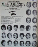 Toni Hair Products Miss America Sweepstakes 1968 Ad