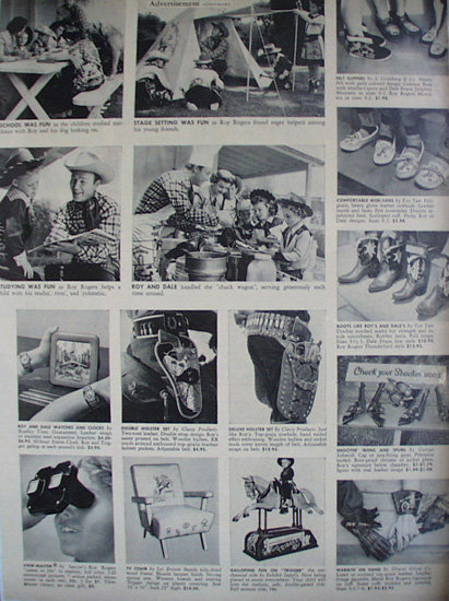 Roy Rogers with Merchandise 1953 Ad.models western ware
