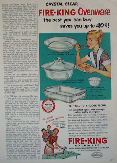 Fire King Ovenware 1952 Ad