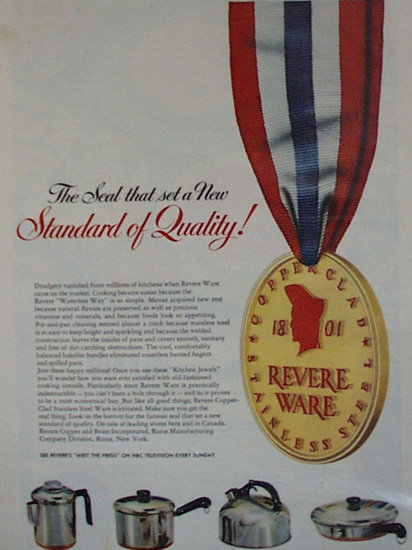 Revere Ware Pots And Pans 1952 Ad