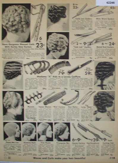 Sears Hair Accessories 1936 Ad