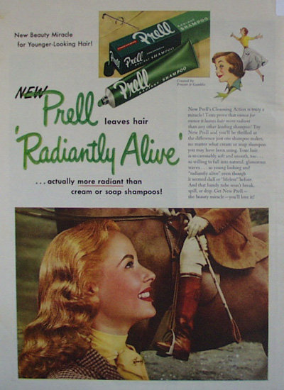 Prell Radiant Shampoo 1952 Ad