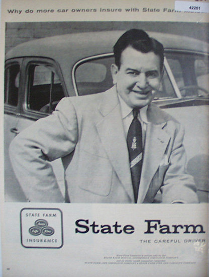 State Farm Insurance 1956 Ad Clarence Penny of PA